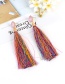 Fashion Red Tassel Decorated Earrings