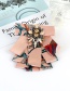 Fashion Pink Water Drop Shape Decorated Brooch