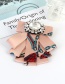 Fashion Pink Oval Shape Decorated Brooch