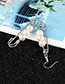 Fashion Silver Color Pin Shape Decorated Earrings