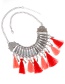 Fashion Multi-color Tassel Decorated Necklace