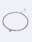 Fashion Antique Silver +red Pure Color Decorated Necklace