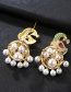 Fashion Gold Color Peacock Shape Decorated Earrings