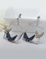 Fashion Light Yellow+blue Butterfly Shape Decorated Earrings