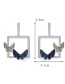 Fashion Light Yellow+blue Butterfly Shape Decorated Earrings