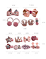 Fashion Pink Flower&bowknot Shape Decorated Baby Hair Clip (18 Pcs )