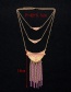 Fashion Purple Tassel Decorated Necklace