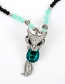 Fashion Black Fox Shape Decorated Necklace