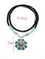 Fashion Black Flower Shape Decorated Necklace