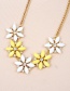 Fashion Yellow Flower Shape Decorated Necklace