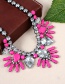 Fashion Plum Red Water Drop Shape Decorated Necklace