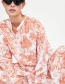 Fashion Pink+white Flower Pattern Decorated Shirt