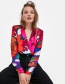 Fashion Multi-color Flower Pattern Decorated Jumpsuit