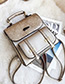 Fashion Silver Color Pure Color Decorated High-capacity Backpack