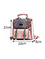 Fashion Pink Pure Color Decorated High-capacity Backpack