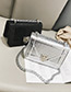 Fashion Silver Color Square Shape Design Pure Color Shoulder Bag