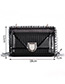 Fashion Black Square Shape Design Pure Color Shoulder Bag