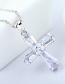 Fashion White Cross Shape Pendant Decorated Necklace