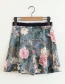 Fashion Blue Flowers Pattern Decorated Simple Shorts