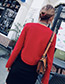 Vintage Red Pure Color Design Long Sleeves Coat