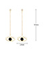 Vintage Gold Color Eyes Shape Decorated Long Earrings