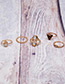 Fashion Gold Color Geometric Shape Design Ring(5pcs)