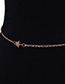 Fashion Gold Color Star Shape Decorated Pure Color Body Chain