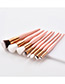 Fashion Pink+white Color Matching Decorated Cosmetic Brush(8pcs)