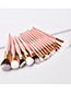 Fashion Pink Sector Shape Decorated Cosmetic Brush(15pcs)