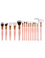 Fashion Pink Sector Shape Decorated Cosmetic Brush(15pcs)