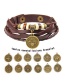 Fashion Brown Sagittarius Shape Decorated Bracelet