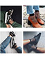Fashion Black Pure Color Decorated Socks