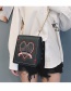 Fashion Black Heart Pattern Decorated Shoulder Bag