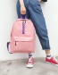 Fashion Pink Letter Shape Decorated Backpack