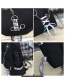 Fashion Black Circular Ring Decorated Backpack