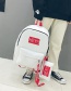 Fashion White Letter Pattern Decorated Backpack (2 Pcs )