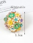 Fashion Blue Flowers Shape Design Simple Ring