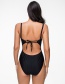 Sexy Black Geometric Shape Pattern Decorated Swimsuit