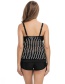 Sexy Black Stripe Pattern Decorated Larger Size Swimsuit