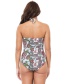 Sexy Multi-color Flowers Pattern Decorated One-piece Swimsuit