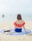 Fashion Red+white Spindrift Pattern Decorated Beach Towel
