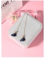 Elegant Silver Color Triangle Shape Design Long Earrings