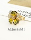 Fashion Yellow Flower Shape Decorated Ring