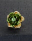 Fashion Green Flower Shape Decorated Ring