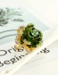 Fashion Green Flower Shape Decorated Ring