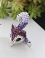 Fashion Champagne Fox Shape Decorated Ring