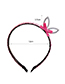 Lovely Plum Red Rabbit Ears&bowknot Decorated Hair Hoop