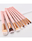 Fashion Pink Round Shape Decorated Makeup Brush(8 Pcs)