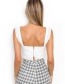 Fashion White Hollow Out Design Suspender Vest