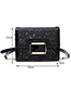 Fashion Black Paillette Decorated Square Shape Bag